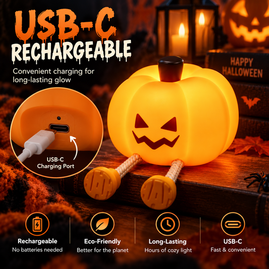 Angry Pumpkin Night Light